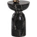 Goya 20 X 13.5 inch Marble Look / Black Outdoor End Table
